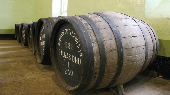 Whisky barrels - dis-used Dallas Dhu Distillery